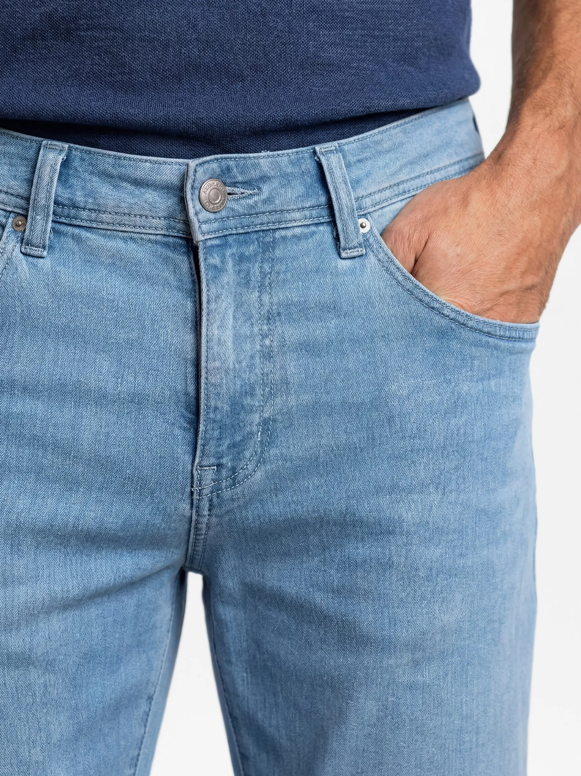 Alberto Herren Jeans - Pipe in bleached - Länge: lang