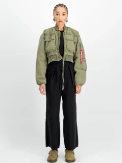 Alpha Industries Damen Bomberjacke in oliv
