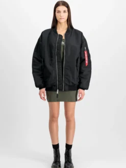 Alpha Industries Damen Bomberjacke in schwarz orange