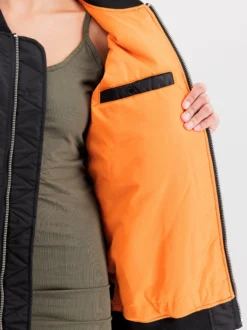 Alpha Industries Damen Bomberjacke in schwarz orange