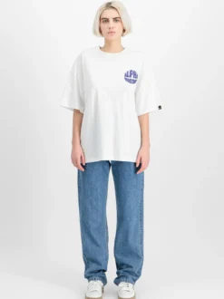 Alpha Industries Damen T-Shirt in weiß