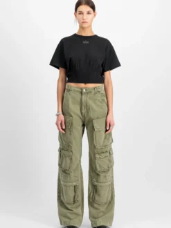 Alpha Industries Damen T-Shirt in schwarz