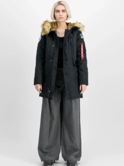 Alpha Industries Damen Winterjacke in schwarz