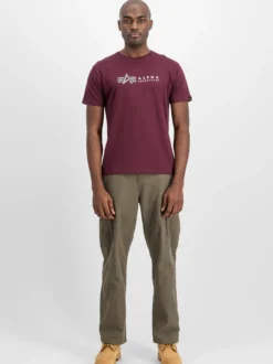 Alpha Industries Herren T-Shirt in bordeaux