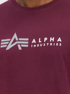 Alpha Industries Herren T-Shirt in bordeaux