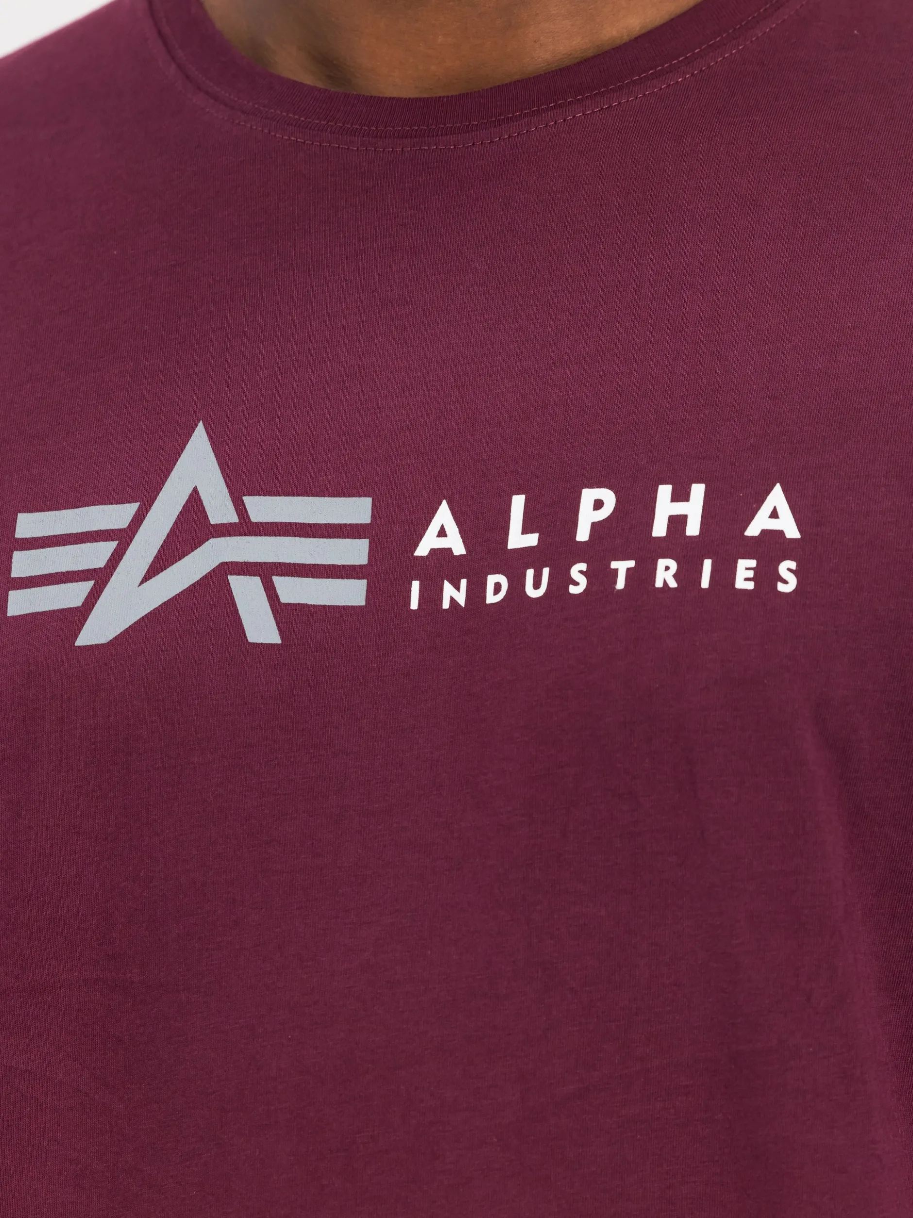 Alpha Industries Herren T-Shirt in bordeaux