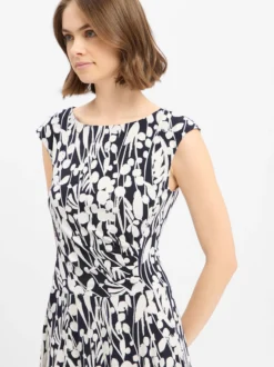 Ambiance Damen Freizeitkleid in weiß marine