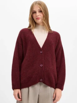 american vintage Damen Strickjacke - East in bordeaux