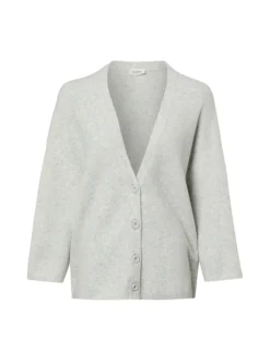 american vintage Damen Strickjacke mit Wolle - Damsville in hellgrau