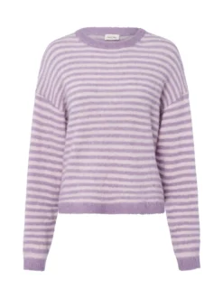 american vintage Damen Strickpullover mit Alpaka-Anteil - Nenybay in flieder ecru