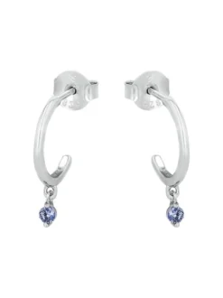 amor Damen Creolen in blau
