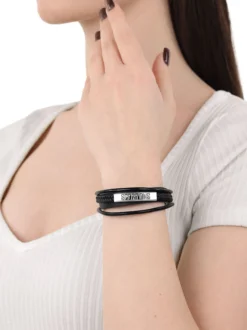 amor Unisex Armband in schwarz