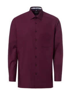 Andrew James Herren Businesshemd in aubergine