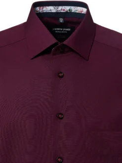 Andrew James Herren Businesshemd in aubergine