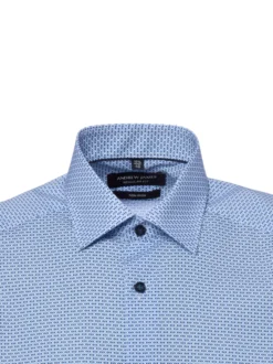 Andrew James Herren Business-Kurzarmhemd in blau