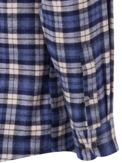 Andrew James Herren Flanellhemd in sand blau