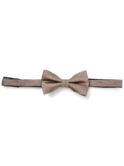 Andrew James Herren Fliege aus Seide in taupe beige
