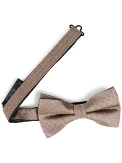 Andrew James Herren Fliege aus Seide in taupe beige