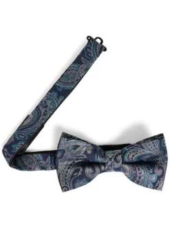 Andrew James Herren Fliege mit Seiden-Anteil in marine aqua