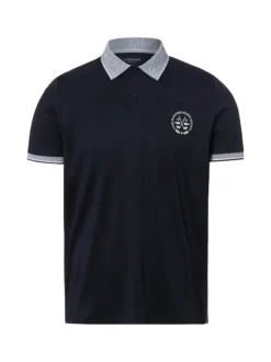 Andrew James Herren Poloshirt in marine - Ärmel: kurzarm