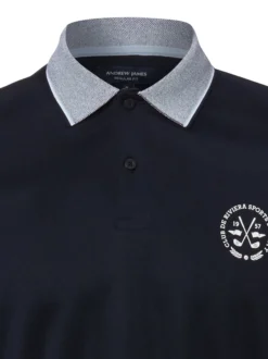 Andrew James Herren Poloshirt in marine - Ärmel: kurzarm