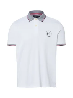 Andrew James Herren Poloshirt in weiß - Ärmel: kurzarm