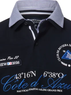 Andrew James Herren Poloshirt in marine - Ärmel: kurzarm