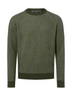 Andrew James Herren Pure Cashmere Pullover in khaki lind