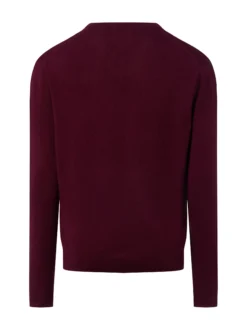 Andrew James Herren Strickpullover mit Wolle und Cashmere in aubergine