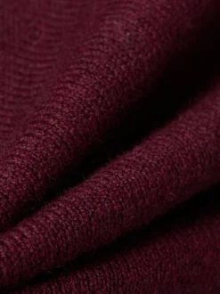 Andrew James Herren Strickpullover mit Wolle und Cashmere in aubergine