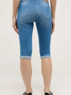 Angels Damen Jeans - Capri Turn Up in light stone