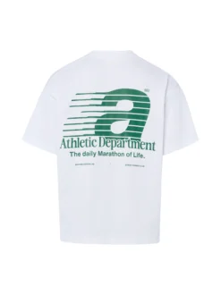 Another Cotton Lab Herren T-Shirt - Athletic Department in weiß tanne