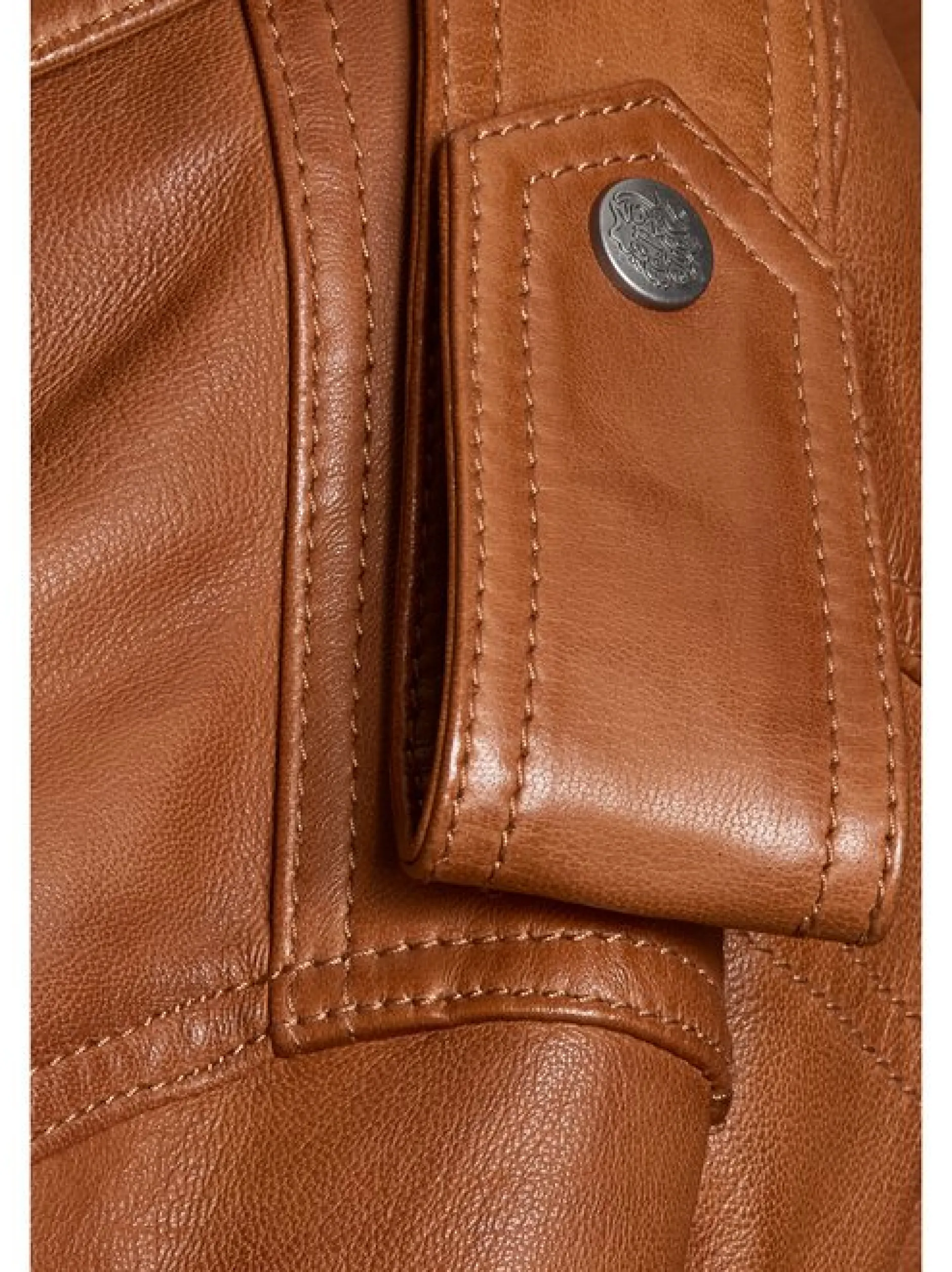 Apple of Eden Damen Lederjacke in cognac