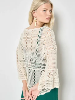 Apricot Damen Bluse in beige - Ausschnitt: Rundhals