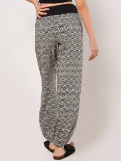 Apricot Damen Hose in schwarz weiß - Länge: lang