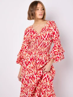 Apricot Damen Maxikleid in rot - Länge: lang