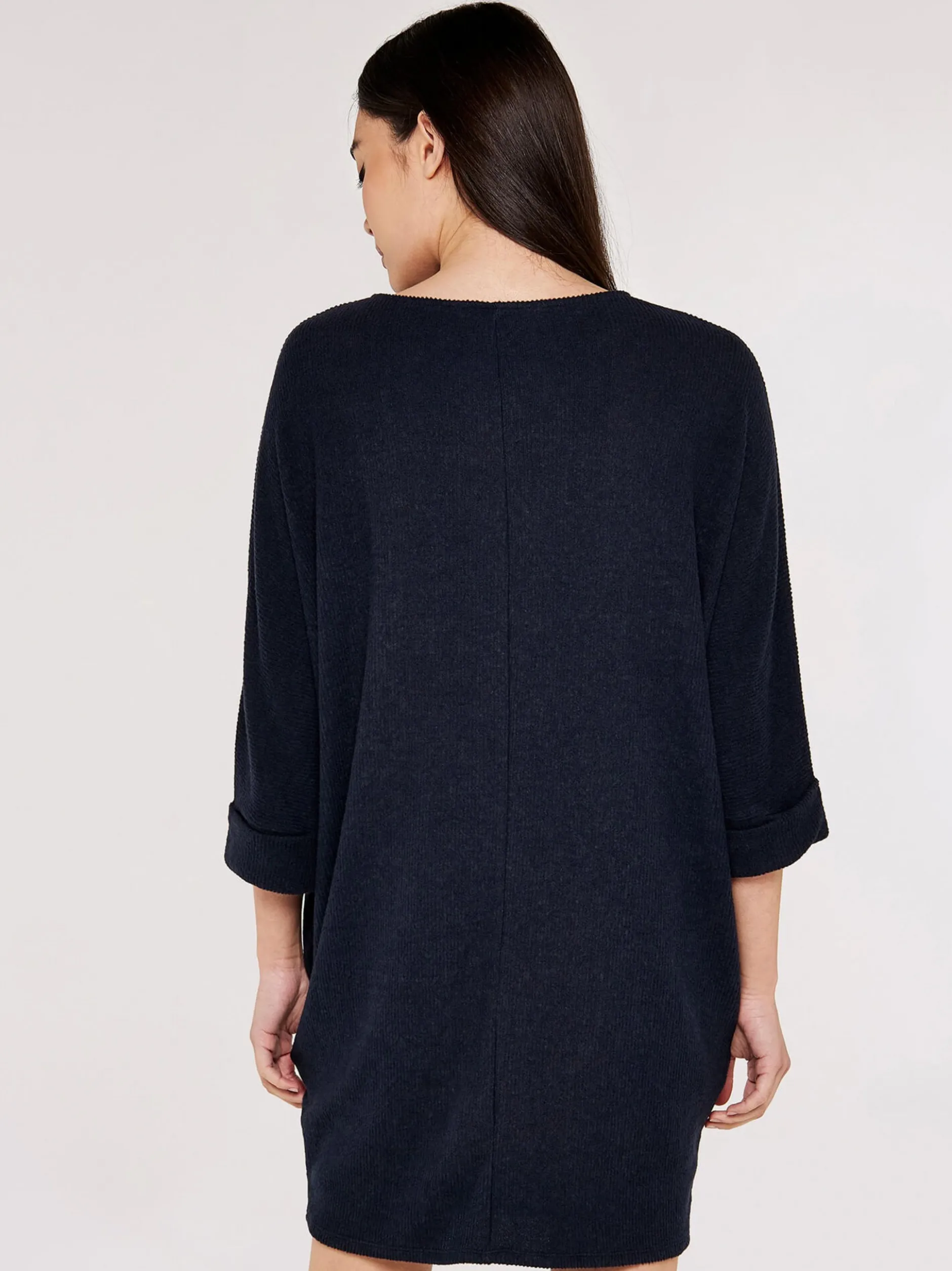 Apricot Damen Minikleid in marine blau - Länge: knielang