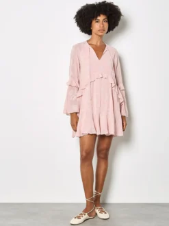 Apricot Damen Minikleid in rosa pink - Länge: kurz