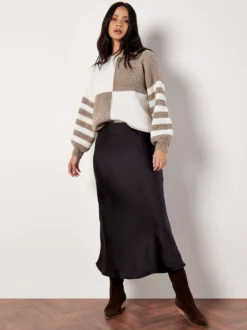Apricot Damen Pullover in beige ecru - Ärmel: langarm