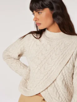 Apricot Damen Pullover in beige - Ärmel: langarm