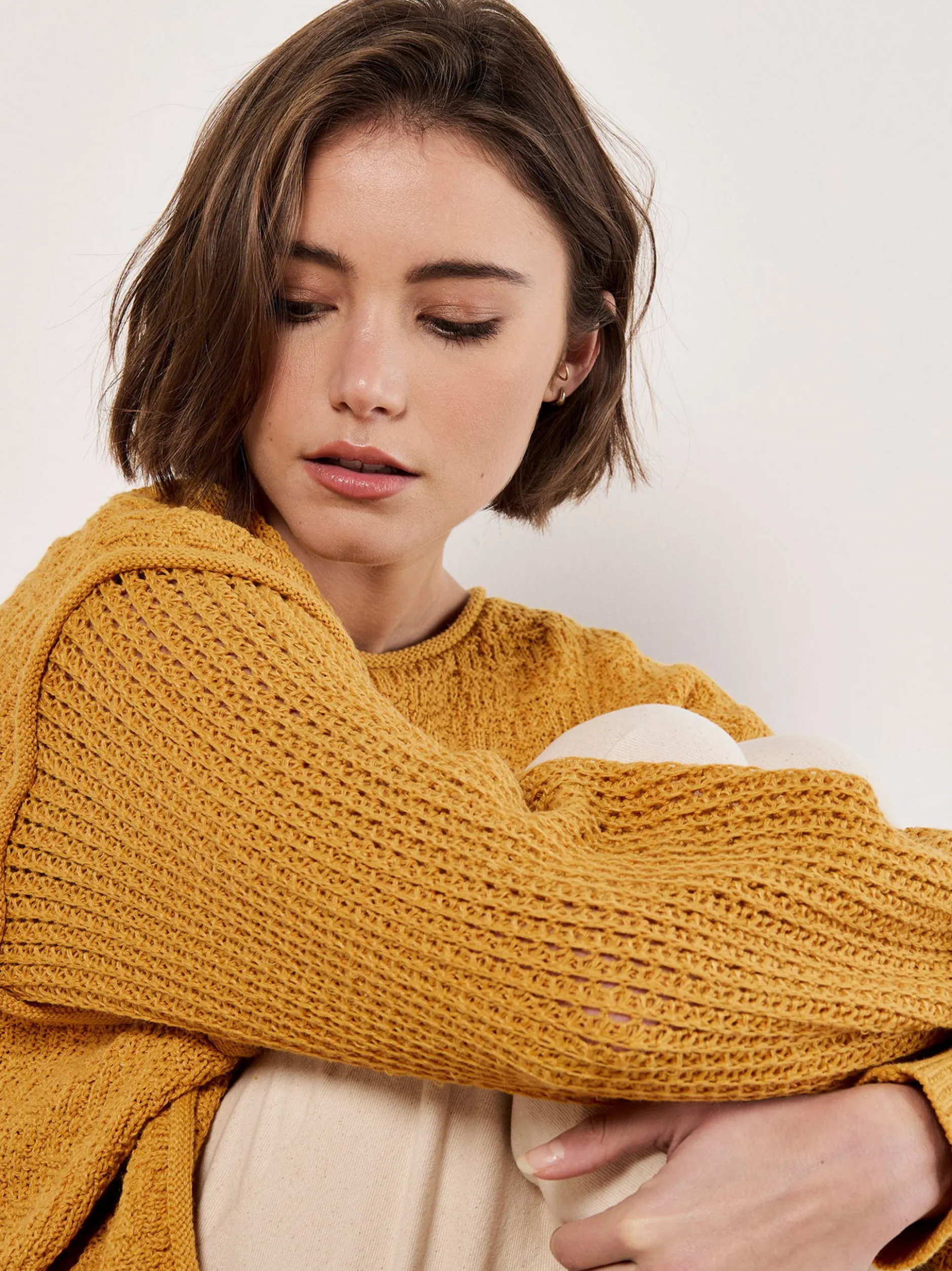 Apricot Damen Pullover in gelb - Ärmel: langarm