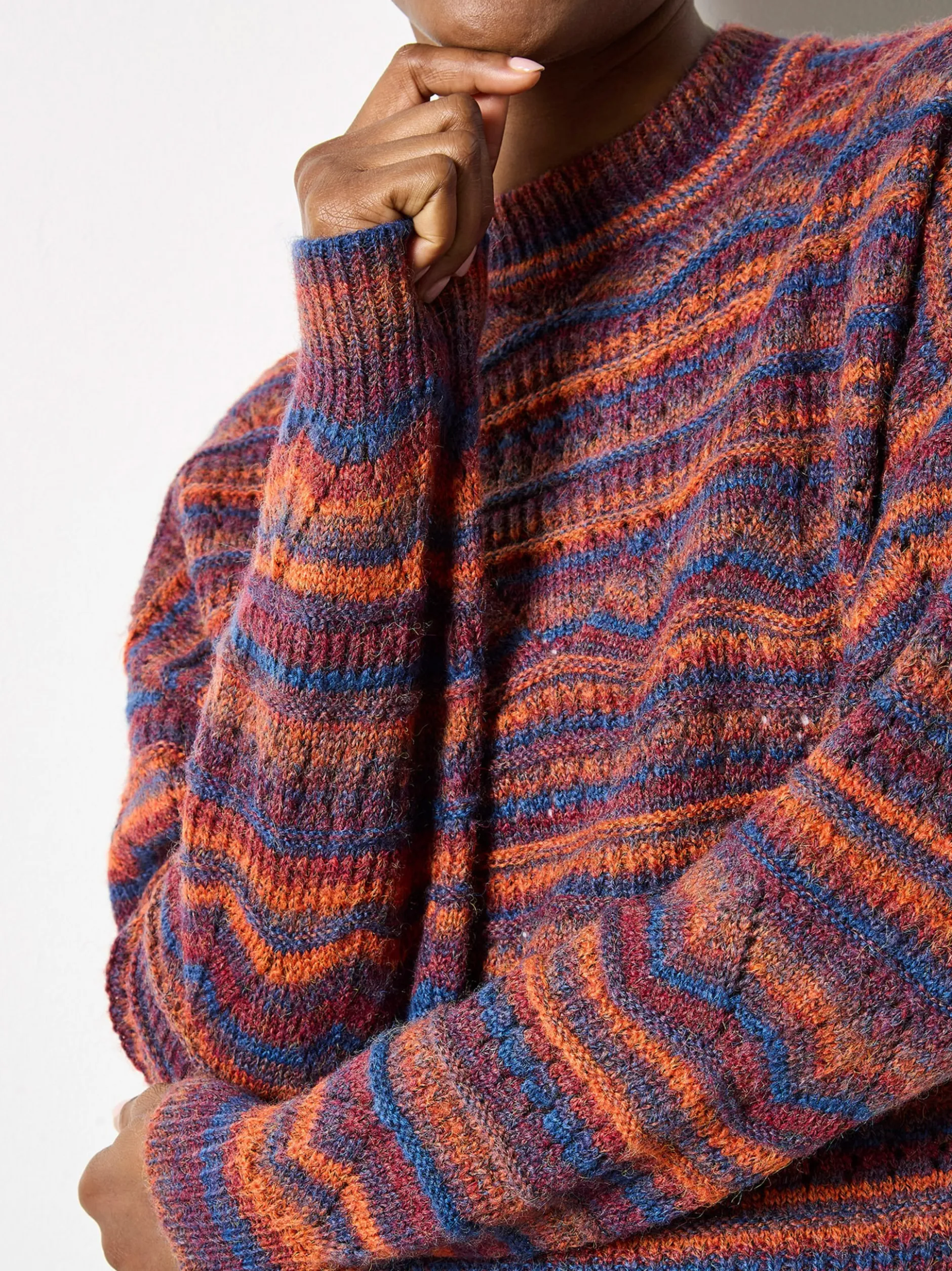 Apricot Damen Pullover in orange mehrfarbig