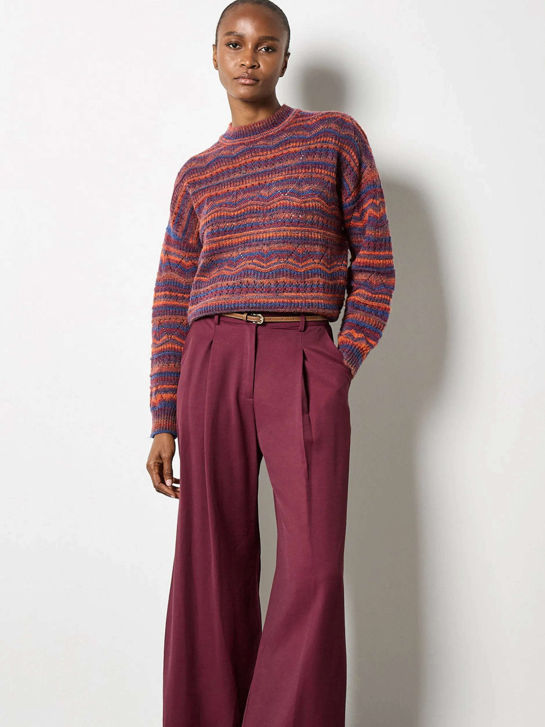 Apricot Damen Pullover in orange mehrfarbig