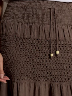 Apricot Damen Rock in beige - Länge: lang