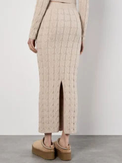 Apricot Damen Rock in beige - Länge: lang
