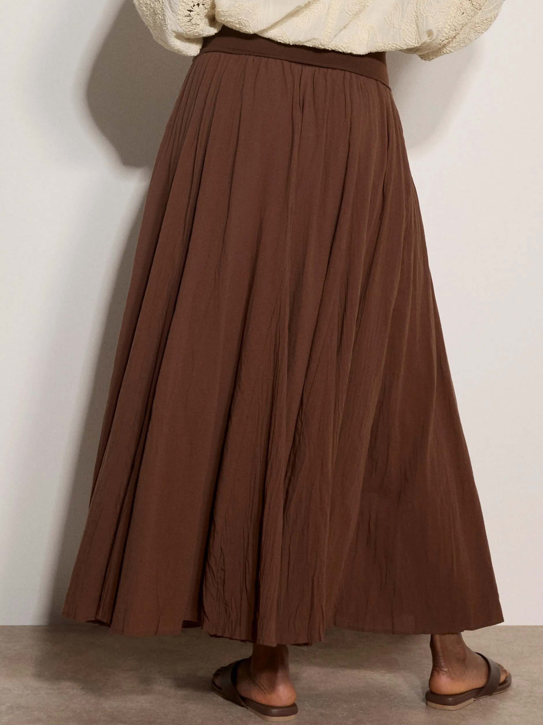 Apricot Damen Rock in braun - Länge: midi