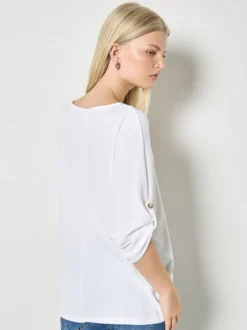 Apricot Damen Shirt in weiß - Ausschnitt: Rundhals