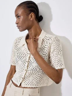 Apricot Damen Strickjacke in beige - Ärmel: 3/4 Arm