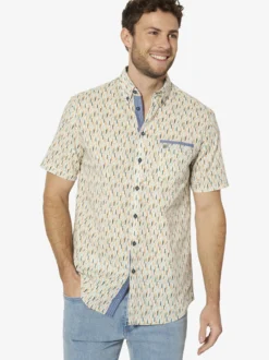 BABISTA Herren Kurzarmhemd - MARVIO in beige