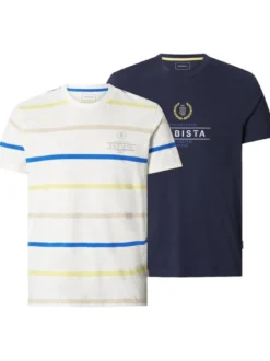 BABISTA Herren T-Shirts - ROMENZO im 2er-Pack in ecru marine